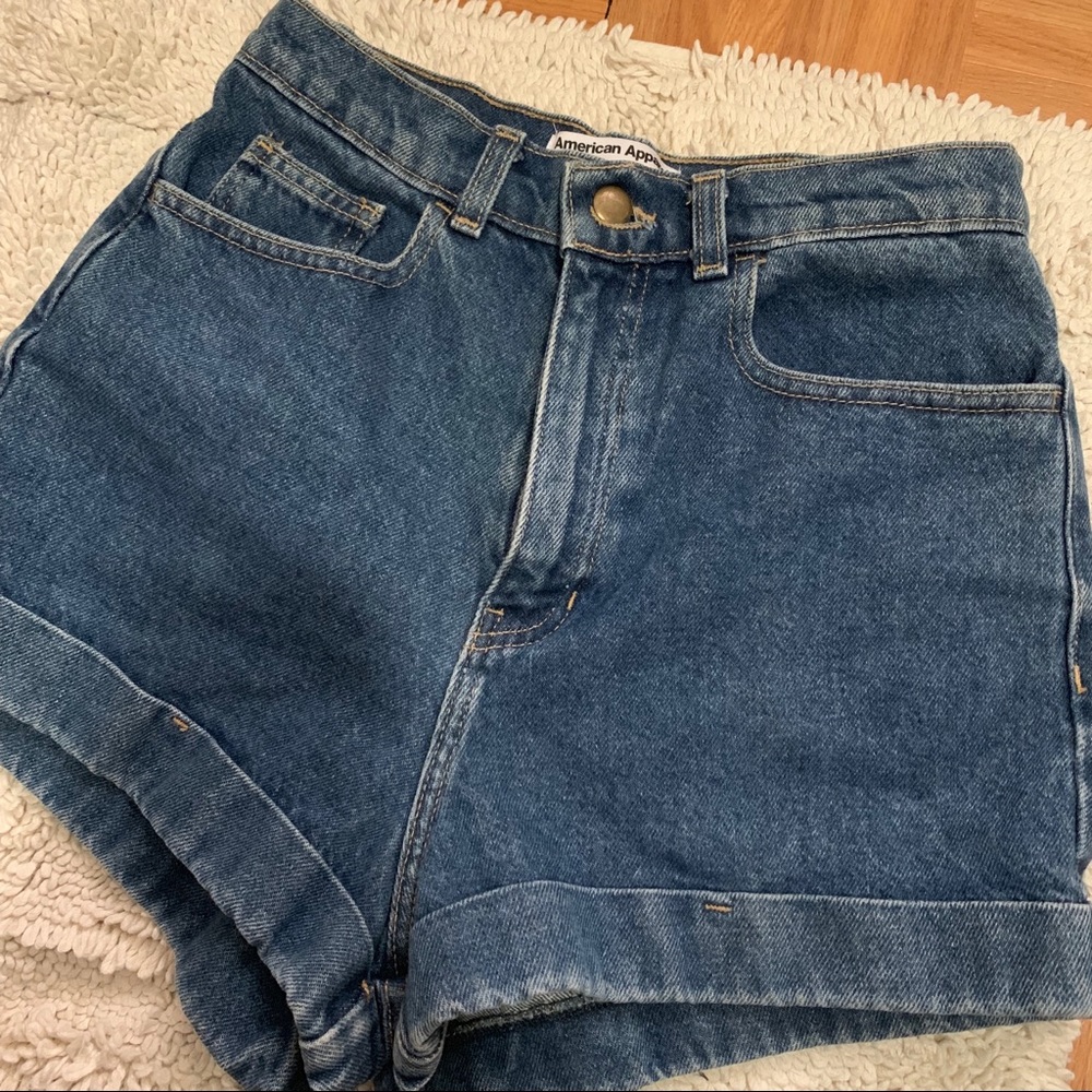 American apparel high waisted shorts